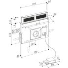 Sirius 705113500 pultba építhető páraelszívó S-DD11 PUSH UP EM inox motor nélkül