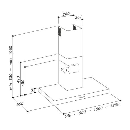 SIRIUS OUTLET - Páraelszívó SL-31 EM 60 cm inox motor nélkül - A készlet erejéig rendlhető!