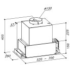 Sirius - Páraelszívó SL-907 52 cm inox