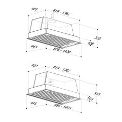 Sirius - Páraelszívó SL-909 TW 1M 140 cm inox
