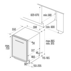 CATA - Beépíthető mosogatógép LVI-62014 14 terítékes