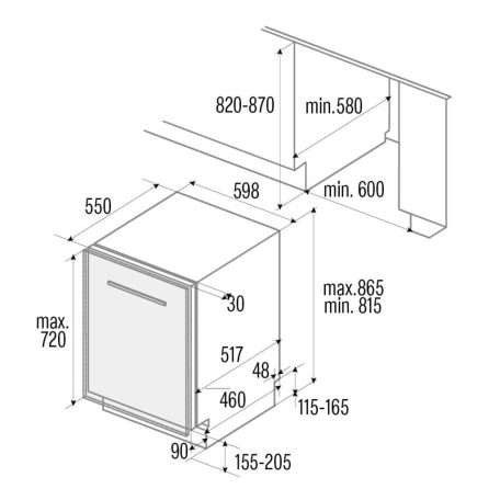 CATA - Beépíthető mosogatógép LVI-62014 14 terítékes