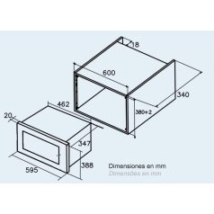 CATA - Beépíthető mikrohullámú sütő MC-20 D