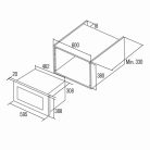 CATA - Beépíthető mikrohullámú sütő MC-20 D BK fekete