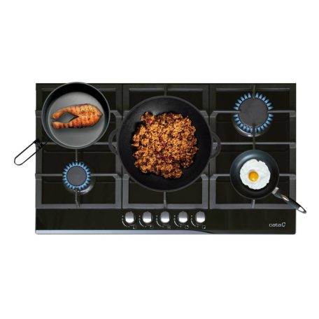 CATA - Beépíthető gázfőzőlap LCI-9041 BK fekete üveg