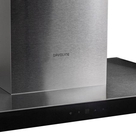 Davoline - Páraelszívó SQUARE sziget 90 cm fekete üveg előlappal