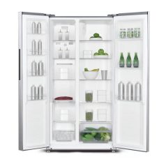   DAVOLINE - Hűtőszekrény kétajtós DSS-442D IX Inox + Ajándék Hűtőtáska