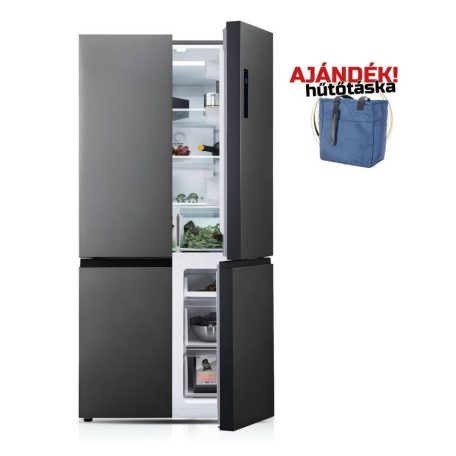 DAVOLINE - Hűtőszekrény, side by side, D4SS-608D IX NO FROST + Ajándék Hűtőtáska
