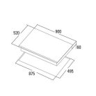 CATA - Beépíthető indukciós főzőlap INSB-9012 BK fekete