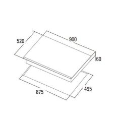   CATA - Beépíthető indukciós főzőlap INSB-9012 BK fekete