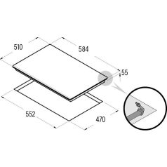 CATA - Beépíthető gázfőzőlap RCI-631 BK