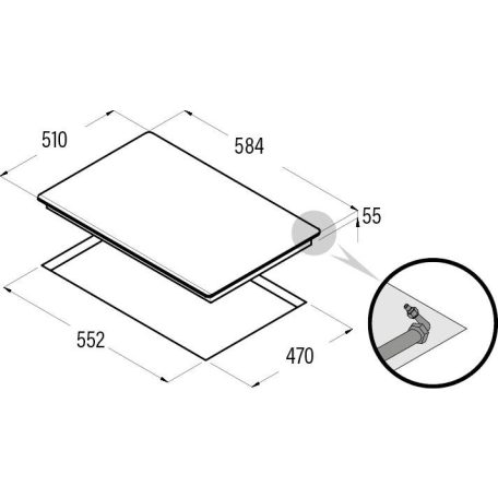 CATA - Beépíthető gázfőzőlap RCI-631 BK