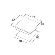   CATA - Beépíthető indukciós főzőlap INSB-6030 WH fehér Hob to Hood