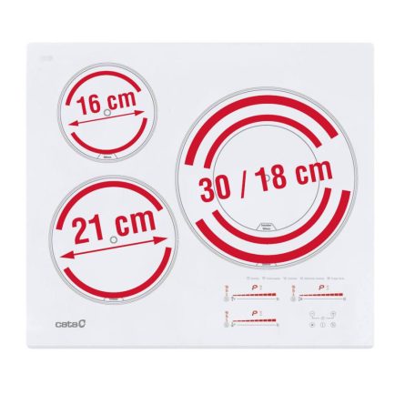 CATA - Beépíthető indukciós főzőlap INSB-6030 WH fehér Hob to Hood