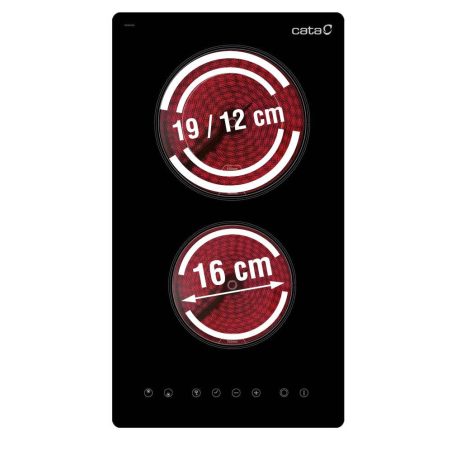 CATA - Beépíthető domino kerámia főzőlap TD-3002 BK/B