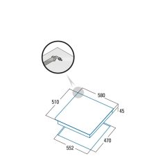 CATA - Beépíthető gázfőzőlap LGD-631 X inox