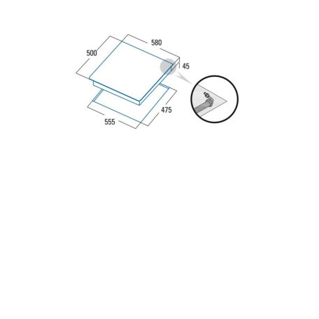 Cata - Beépíthető gázfőzőlap GI-6004 X