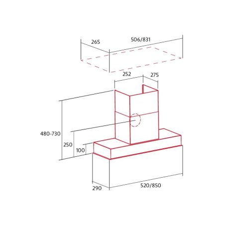 Nodor - Páraelszívó NorBreeze CUDO 850 SS inox