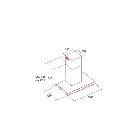 Nodor - Páraelszívó NorBreeze SLIM 90 CU Hob to Hood