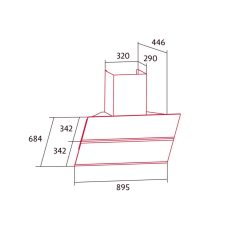 Nodor - Páraelszívó NorBreeze MISTRAL 90 SW Hob to Hood