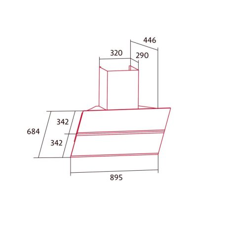 Nodor - Páraelszívó NorBreeze MISTRAL 90 SW Hob to Hood