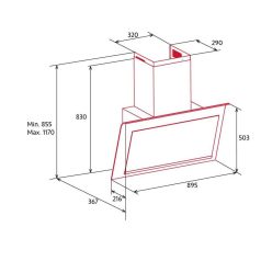   NODOR OUTLET - Páraelszívó NorBreeze FRIDA 90 CU Hob to Hood - Kiállított bemutató termék!