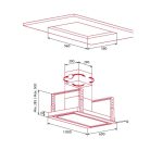 Nodor - Páraelszívó NorBreeze ISLA DEIMOS 1000 RF Hob to Hood