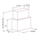 NODOR OUTLET - Páraelszívó NorBreeze CUBE GLASS ECO 70 WH - Kiállított bemutató termék!