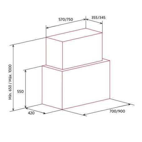 NODOR OUTLET - Páraelszívó NorBreeze CUBE GLASS ECO 70 WH - Kiállított bemutató termék!