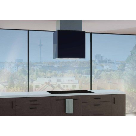 Nodor - Páraelszívó NorBreeze ISLA CUBE GLASS ECO 60 BK/A fekete Hob to Hood