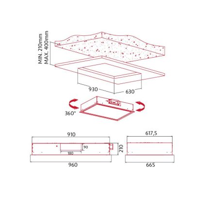 Nodor - Páraelszívó NorBreeze ISLA BESTLA X 960 RF Hob to Hood