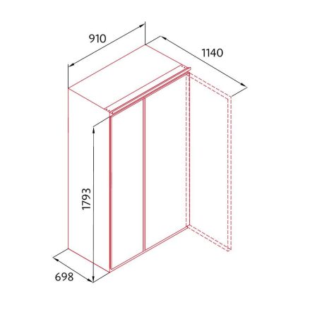 NODOR - Hűtőszekrény side by side NorFrost INFINITY 178-TNF SS + Ajándék hűtőtáska