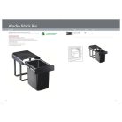 EKOTECH - Beépíthető hulladékgyűjtő ALADIN BLACK BIO - 1 x 16 liter