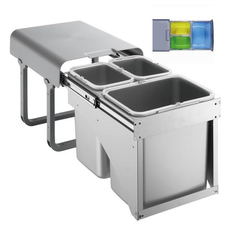 EKOTECH - Beépíthető hulladékgyűjtő EKKO FRONT 40 - 1x16 liter+2x8 liter