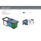 EKOTECH - Beépíthető hulladékgyűjtő EKKO EASY 40 - 2x16 LT