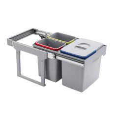   EKOTECH - Beépíthető hulladékgyűjtő EKKO EASY 40 - 1x16 liter+2x8 liter