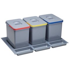   EKOTECH - Beépíthető hulladékgyűjtő PRACTIKO 900 - 3x15 liter + 3 tartó