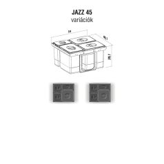   EKOTECH - Beépíthető hulladékgyűjtő JAZZ 45 - 1x15 liter+3x7 liter