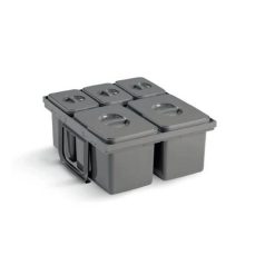   EKOTECH - Beépíthető hulladékgyűjtő JAZZ 45 - 1x12 liter+3x5 liter