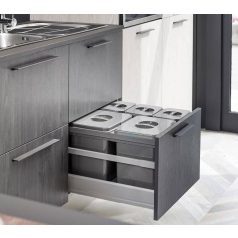   EKOTECH - Beépíthető hulladékgyűjtő JAZZ 60 - 2x15 liter+3x7 liter