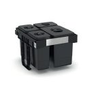 EKOTECH - Beépíthető hulladékgyűjtő FREE JAZZ 45 - 1x26 liter+3x7 liter