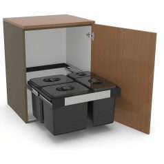   EKOTECH - Beépíthető hulladékgyűjtő FREE JAZZ 60 - 3x12 liter+1x5 liter