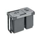 EKOTECH - Beépíthető hulladékgyűjtő FREE JAZZ SHORT 60 - 2x20 liter