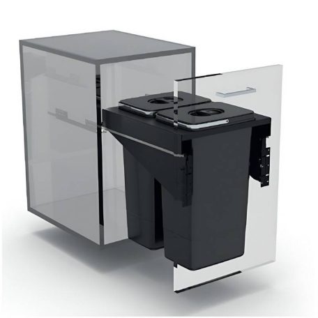 EKOTECH - Beépíthető hulladékgyűjtő FRONT 45 - 2x26 liter