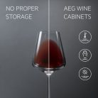 AEG AWS4052B5B beépíthető borhűtő, 52 palack, 82 cm