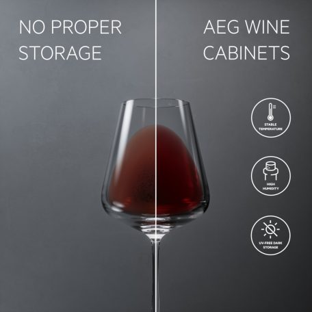 AEG AWS4052B5B beépíthető borhűtő, 52 palack, 82 cm