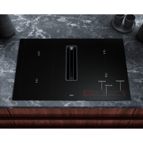 AEG CCE84543FB Indukciós főzőlap beépített páraelszívóval, 80 cm - ComboHob