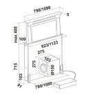 FALMEC - Páraelszívó DOWN DRAFT 90 (fekete) motor nélkül - Kiállított bemutató termék!