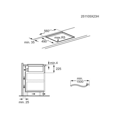 Electrolux ECC63410CT Beépíthető XT Bridge 60 cm