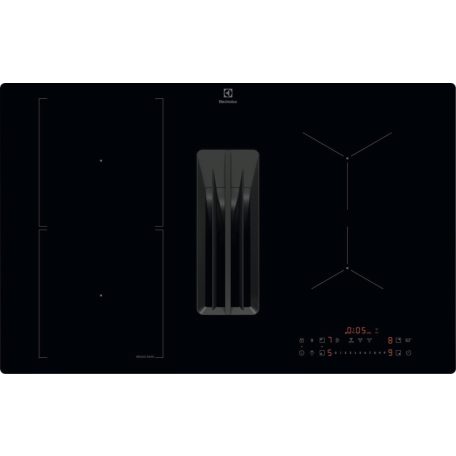 Electrolux ECC83410CK beépíthető indukciós főzőlap beépített páraelszívóval, Bridge funkció, 80 cm
